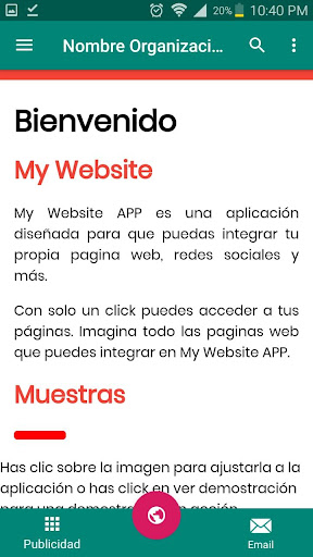 Android application My Website APK screenshort