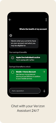 Screenshot of My Verizon