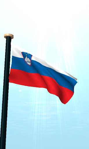 Slovenia Flag 3D Wallpaper Screen 2