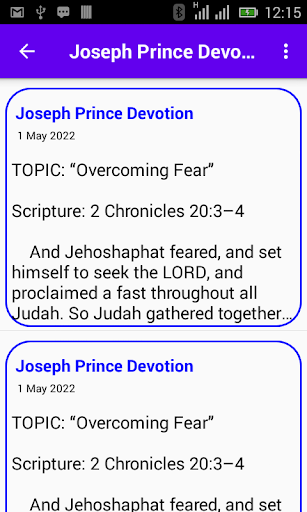 Joseph Prince Devotion