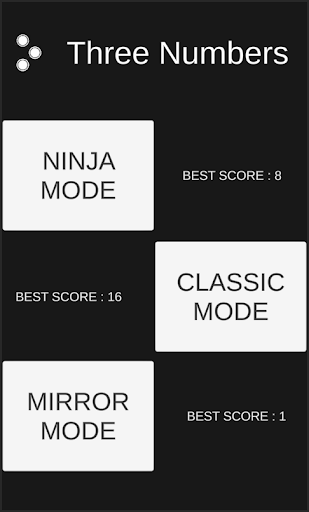 Android application Three Numbers screenshort