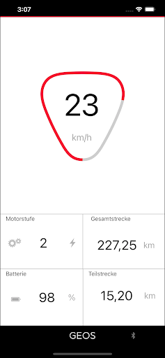 Android application GEOS E-Bike screenshort