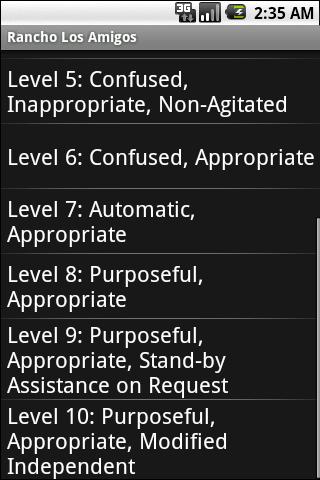 Rancho Los Amigos Scale Screen 2
