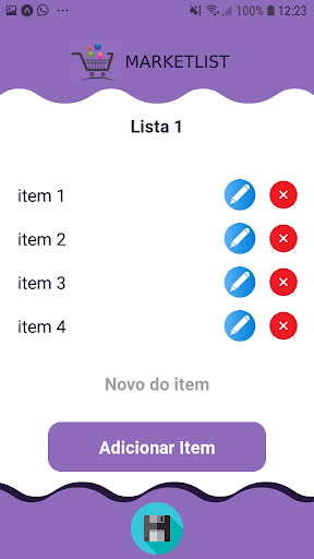 MarketList Screen 3
