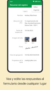 Formulario Móvil - Zoho Forms Screenshot