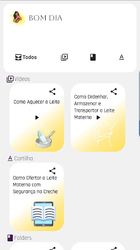 Android application Ouitê - Amamenta e Alimenta screenshort