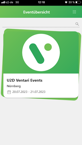 U2D Ventari Events Screen 2