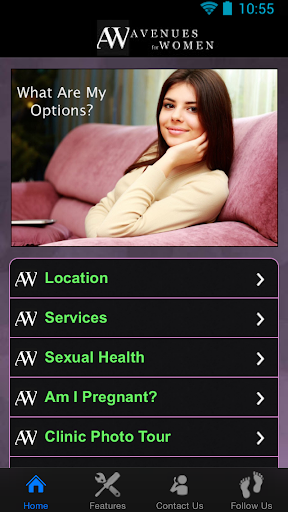 Android application Avenues for Women screenshort