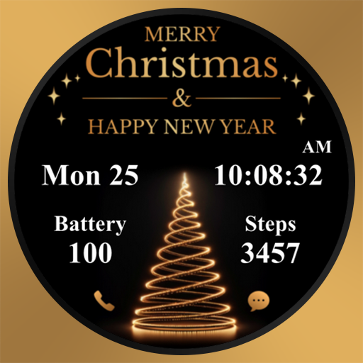 AZ271 Christmas Gold Watch logo