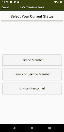 SafeUT National Guard Screen 2