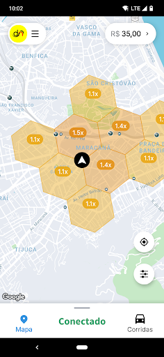 Android application Du Norte taxista screenshort