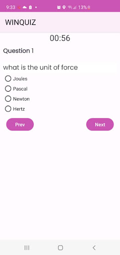 winquiz Screen 2