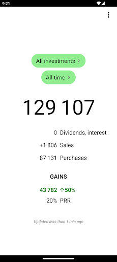 Android application FINARKY – Portfolio tracker screenshort