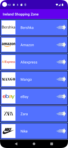 Android application Ireland Shopping Hub screenshort