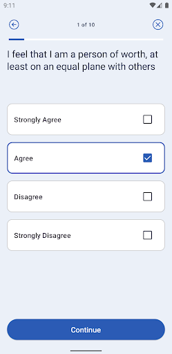 Confidence / Self-Esteem Test Screen 2