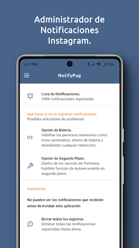 Android application Registro de Avisos NotifyPug screenshort