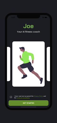 Android application Joe - AI Fitness Coach screenshort
