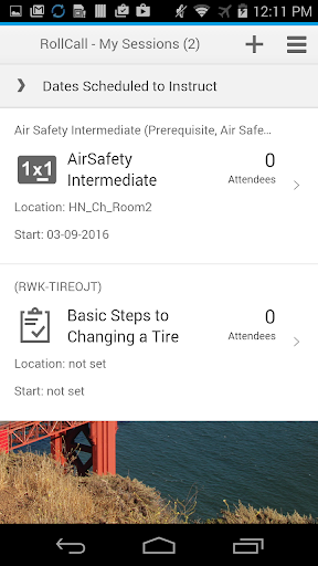 Android application RollCall screenshort