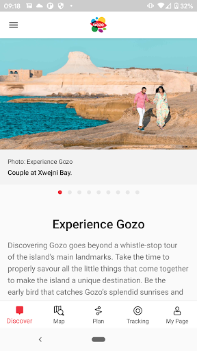 Android application Experience Gozo screenshort