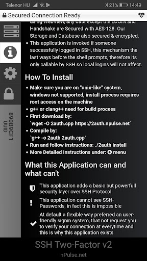 SSH Two-Factor Authentication Screen 2