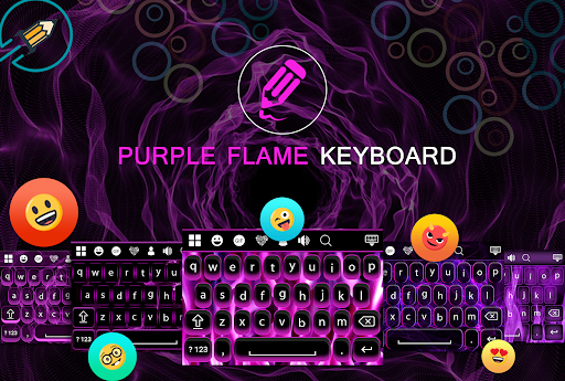 Android application Purple Flame Keyboard screenshort