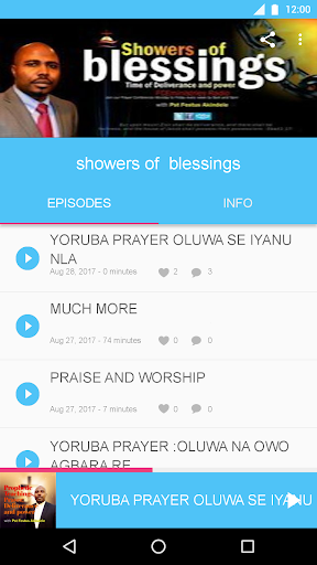 Android application SHOWERS OF BLESSINGS screenshort