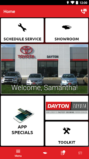 Android application Dayton Toyota MLink screenshort