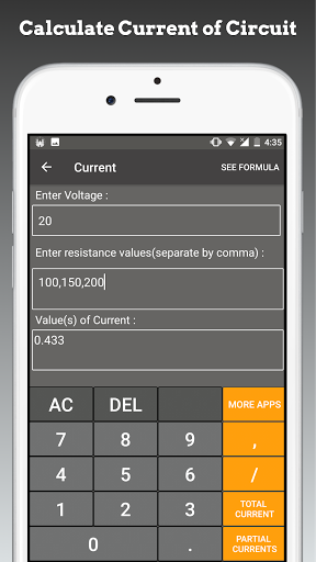 Screenshot of Electric Circuit Calculator