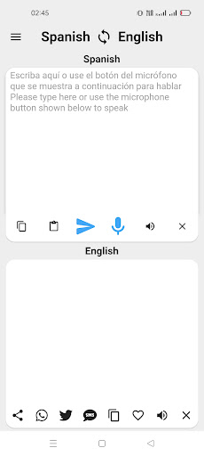 Android application Spanish To English Translator screenshort