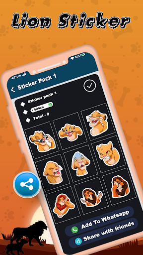 Cute Lion WAStickerApp  Lion Sticker For WhatsApp