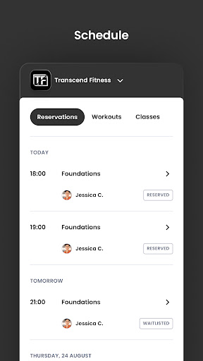 Transcend Fitness Screen 3