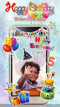 誕生日 写真 加工 ステッカー 画像編集ソフト Androidアプリ Applion