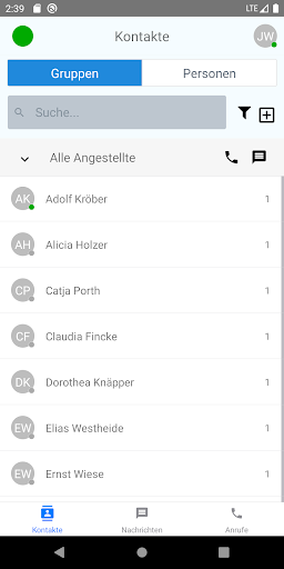 SQURE.IO Messenger Screen 2