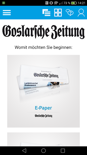 Android application Goslarsche Zeitung E-Paper screenshort