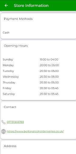 Bolton Alcohol Deliveries Screen 3