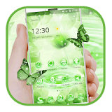 Green Glitter Lotus Theme icon