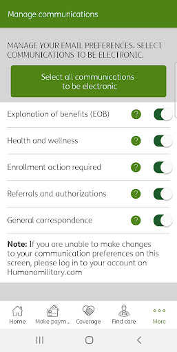 Humana Military screenshot