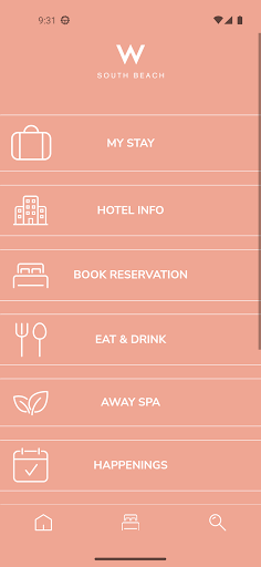 Android application W South Beach screenshort