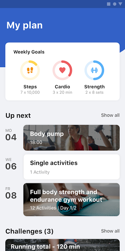 Android application Eyecandy Fitness screenshort