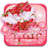 Gorgeous Rose Pigeon Keyboard Theme icon