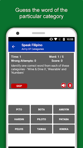 Screenshot of Learn Filipino Language App