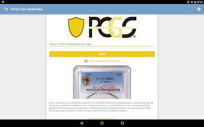 PCGS Cert Verification - Coin & Banknote