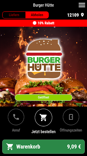 Android application Burger Hütte screenshort