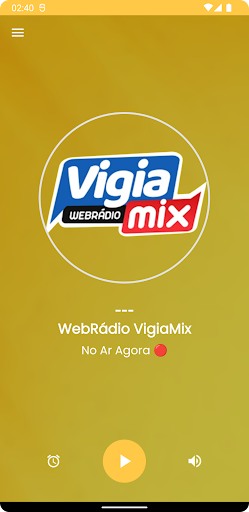 Android application WebRádio VigiaMix screenshort