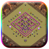 Town Hall 8 War Base Layouts icon