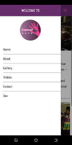 Android application Cancer Cafe screenshort