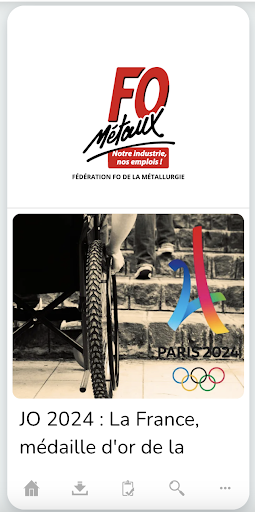 Android application Fédération FO Métaux screenshort