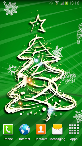 3D Christmas Tree Wallpaper Screen 2