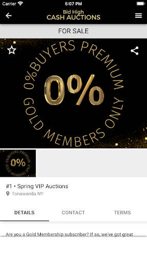 Cash Auction Screen 3