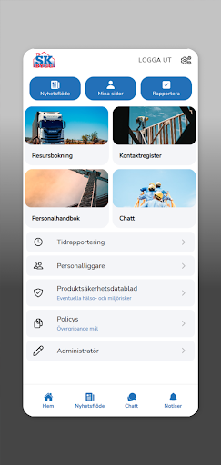 Android application SK Bygg screenshort